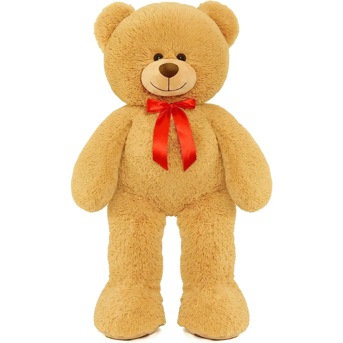 Giant Teddy Bear Plush Toy, Brown, 35.4 Inches