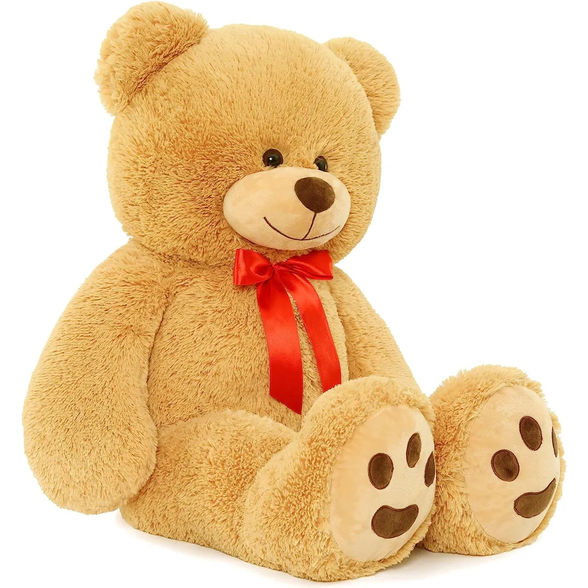 Giant Teddy Bear Plush Toy, Brown, 35.4 Inches