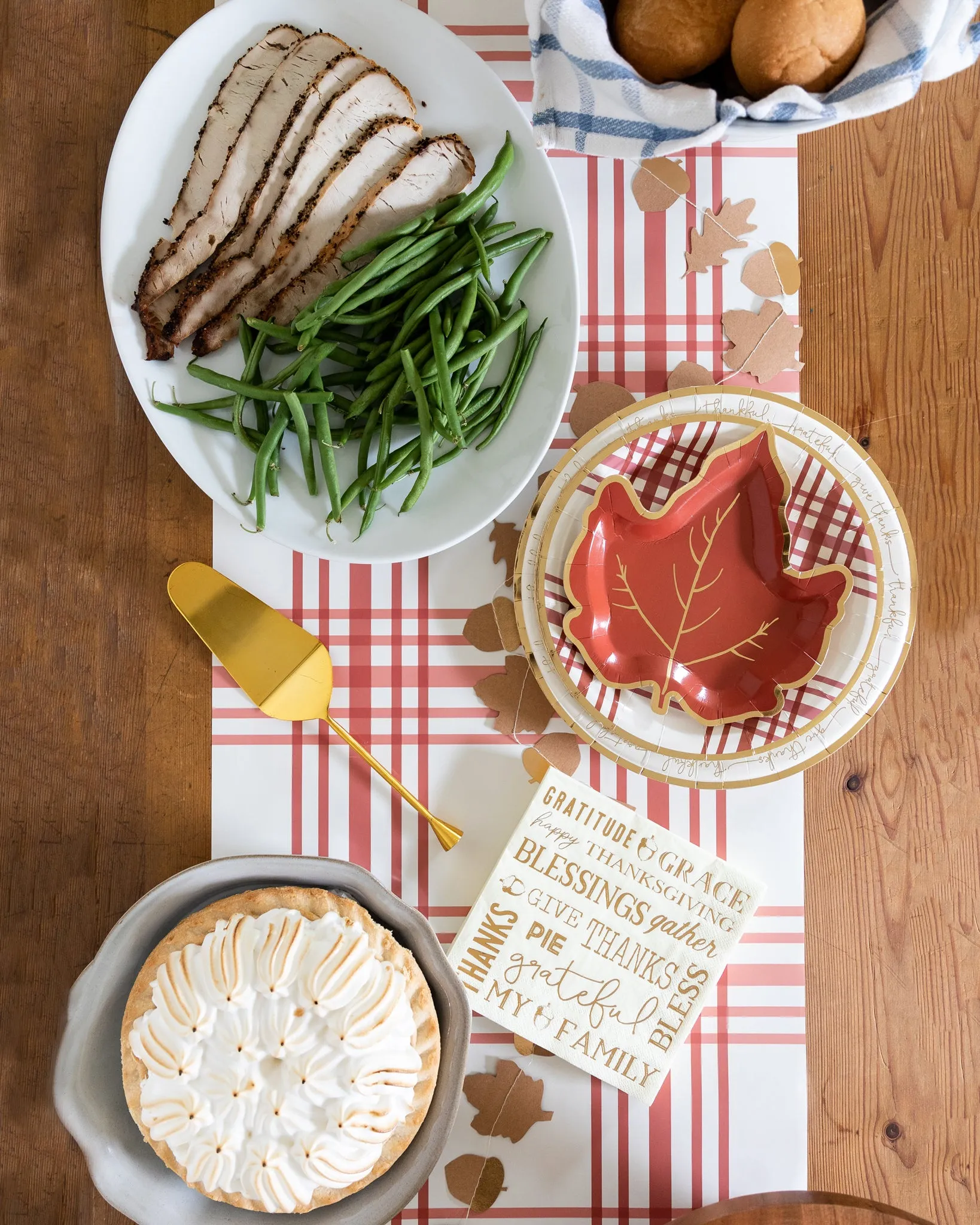 Harvest Plaid Paper Table Runner