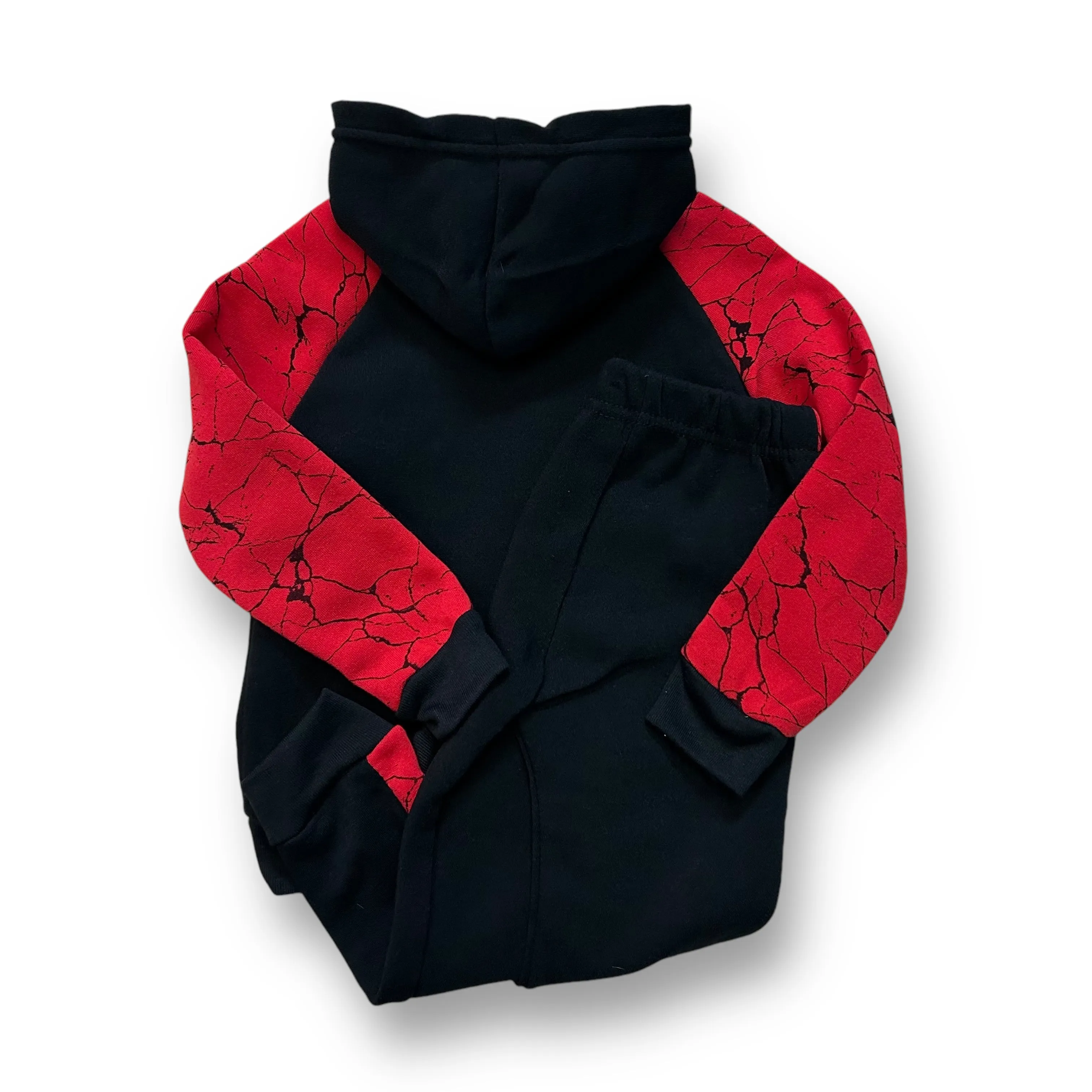 NEW! Boys Size 2T Black & Red Hoodie and Sweatpants 2-Pc Outfit