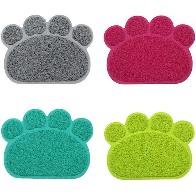 Paw Print Pet Litter Mat Charming Functional