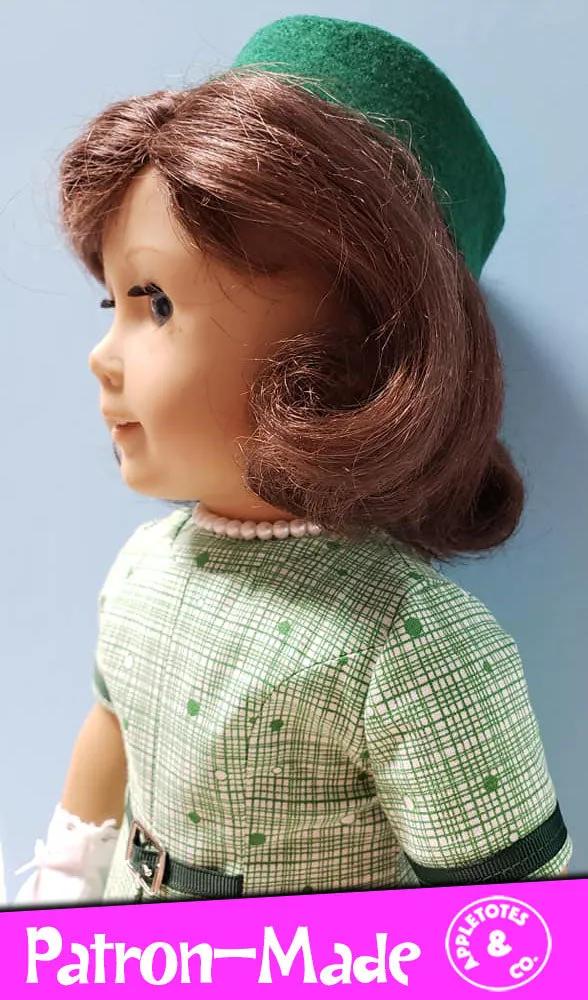 Pillbox Hat Sewing Pattern for 18 Inch Dolls