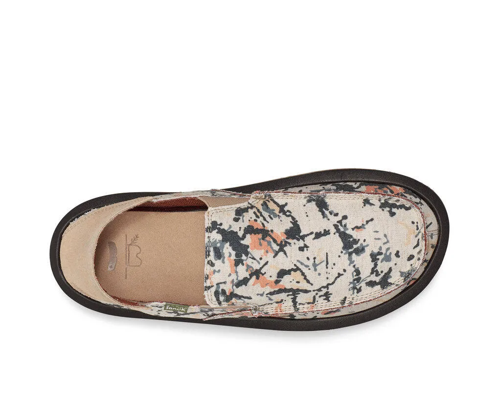 Sanuk Mens Sidewalk Surfer ST Donavon Paint Splatter