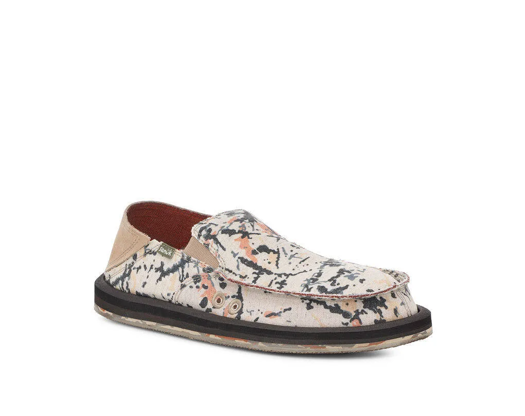 Sanuk Mens Sidewalk Surfer ST Donavon Paint Splatter