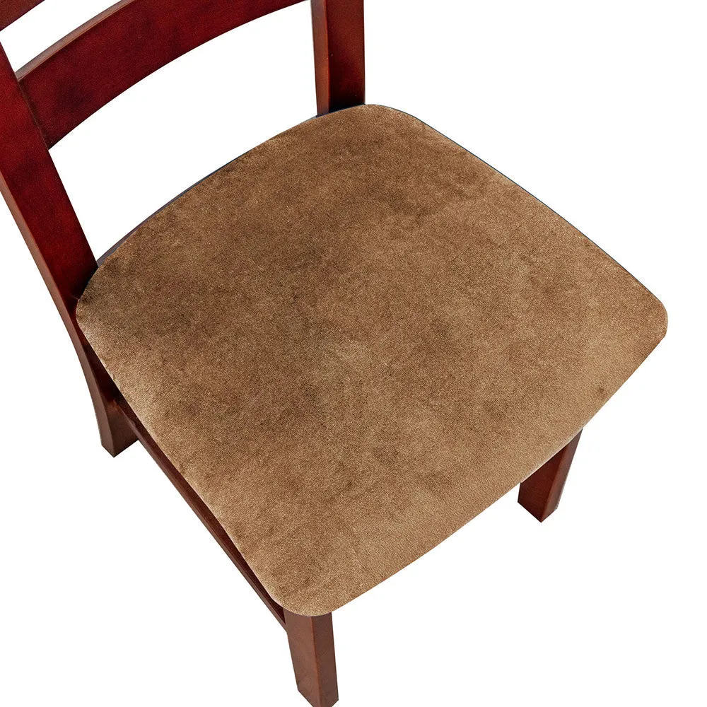 Silver Fleece Solid Color Stretch Chair Seat Cover
