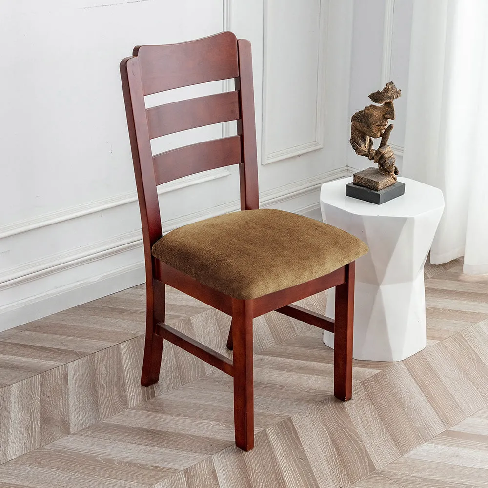 Silver Fleece Solid Color Stretch Chair Seat Cover