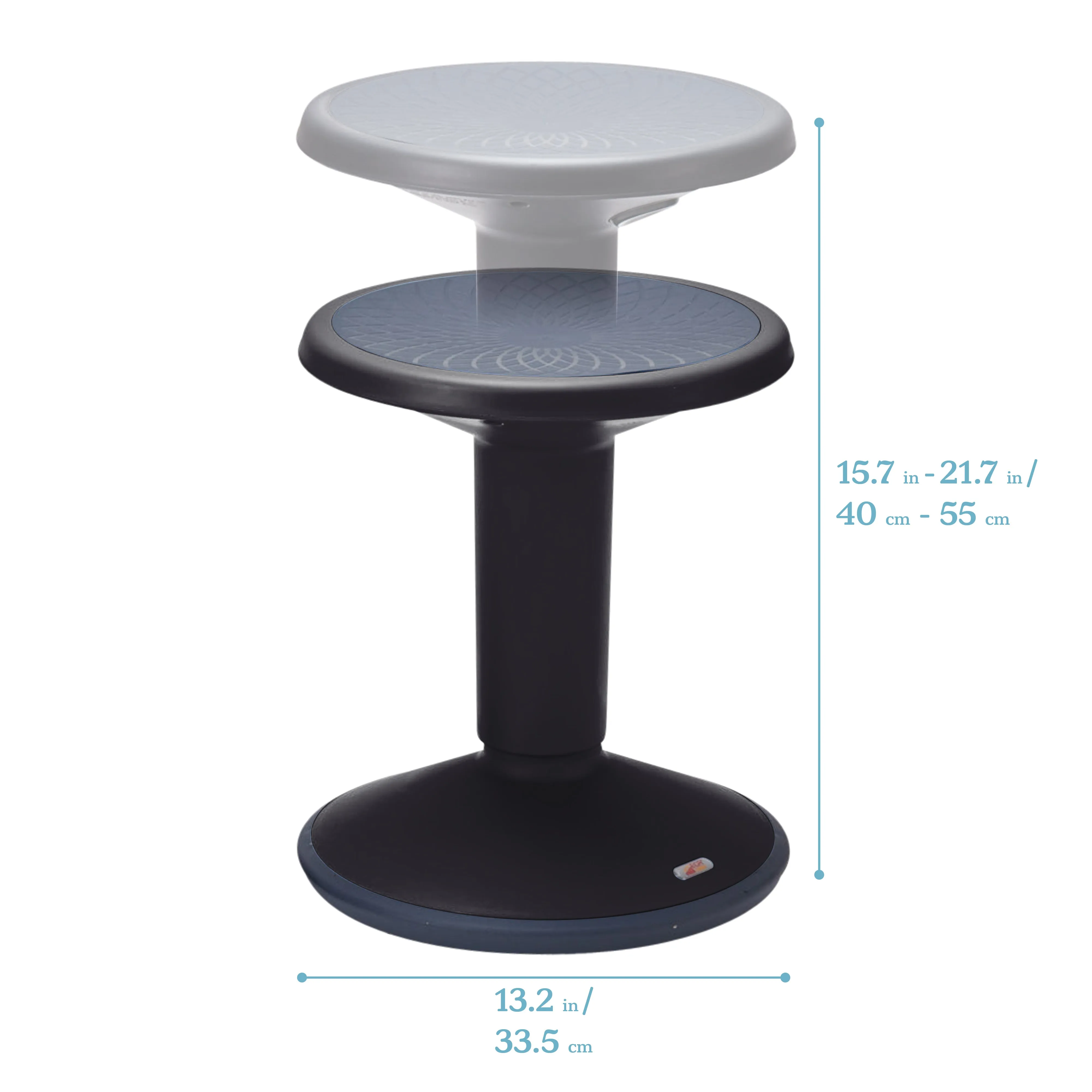 SitWell Adjustable Height Wobble Stool, Active Flexible Seating Chair