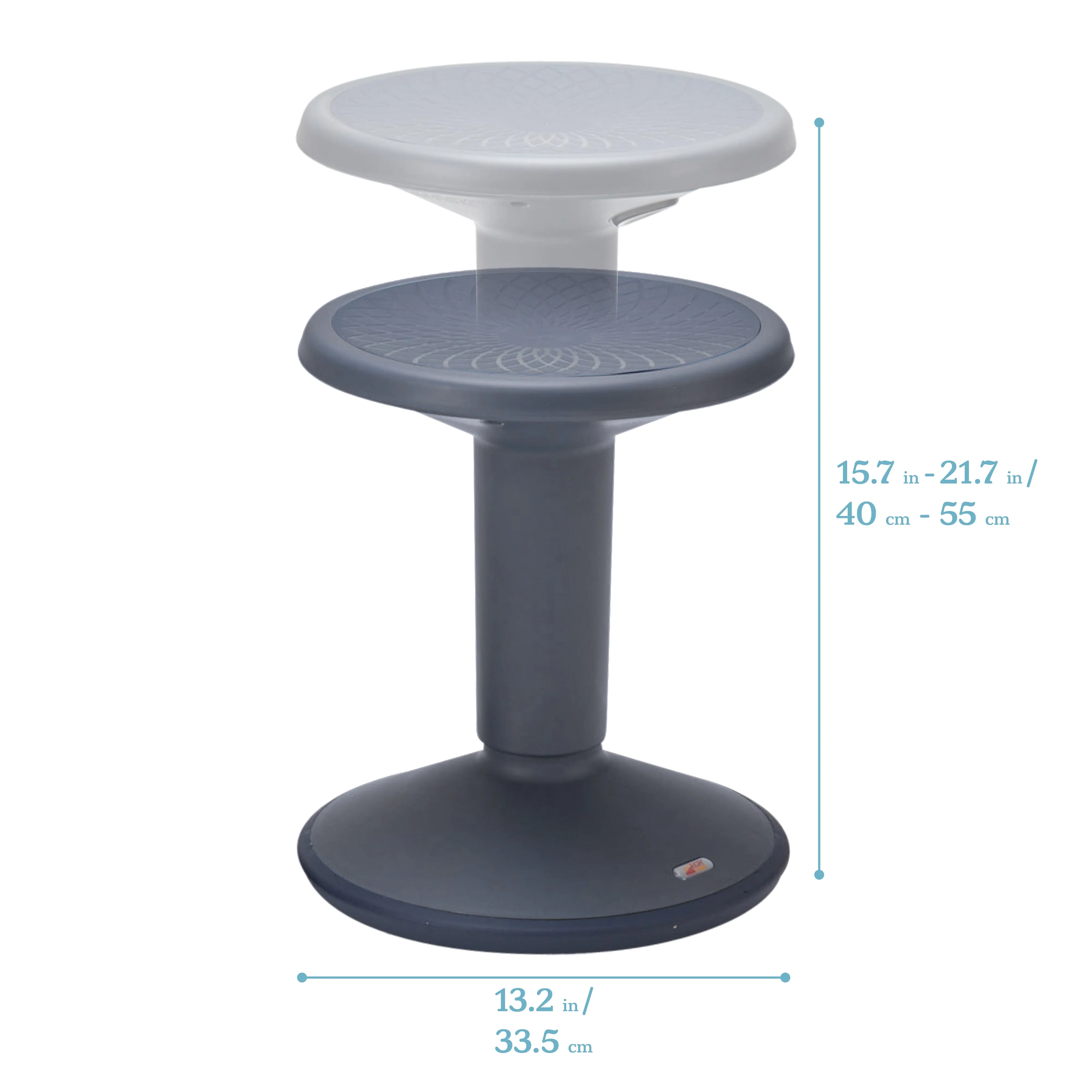 SitWell Adjustable Height Wobble Stool, Active Flexible Seating Chair