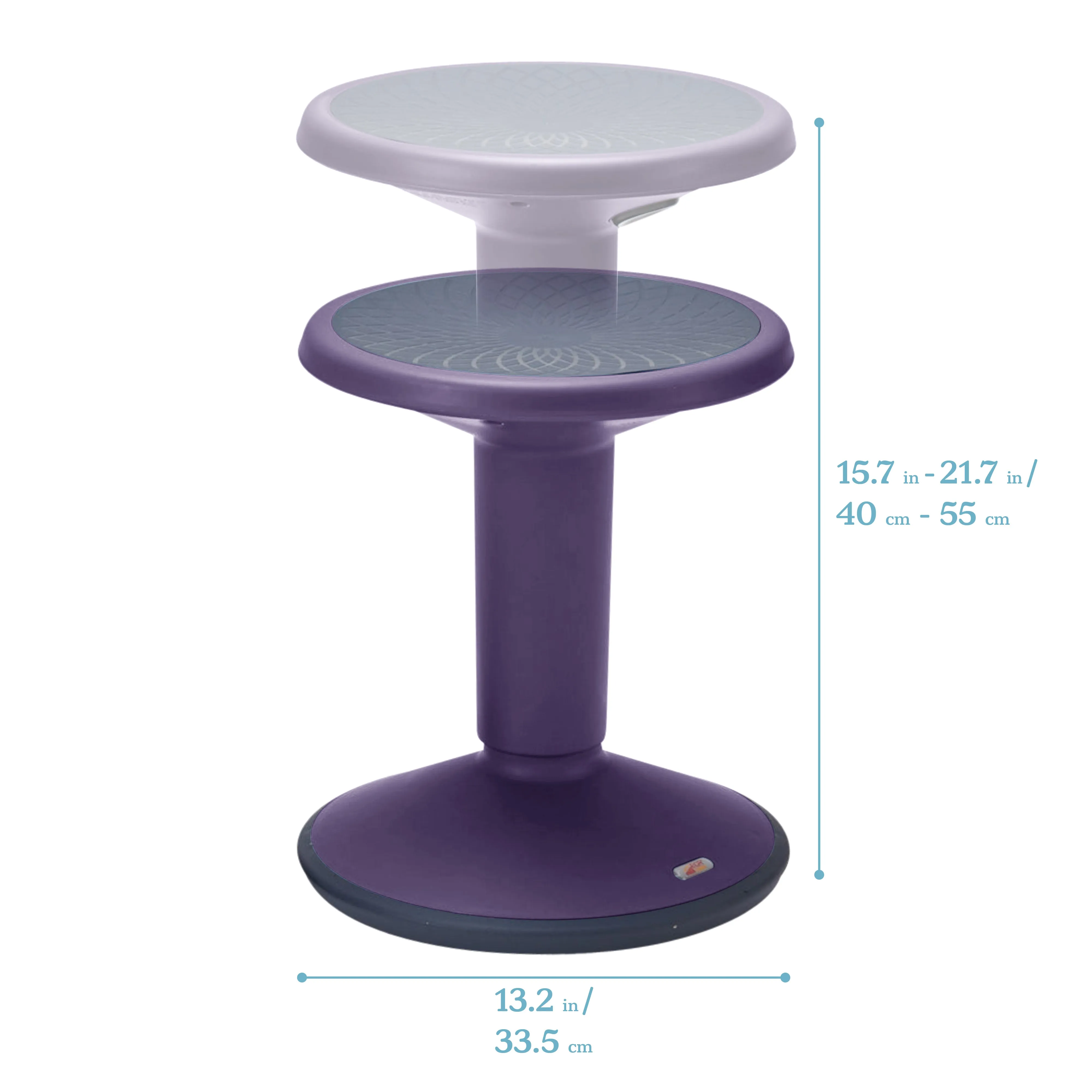 SitWell Adjustable Height Wobble Stool, Active Flexible Seating Chair