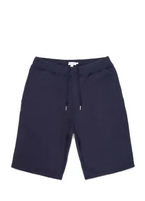 Sunspel Loopback Cotton Shorts / Navy