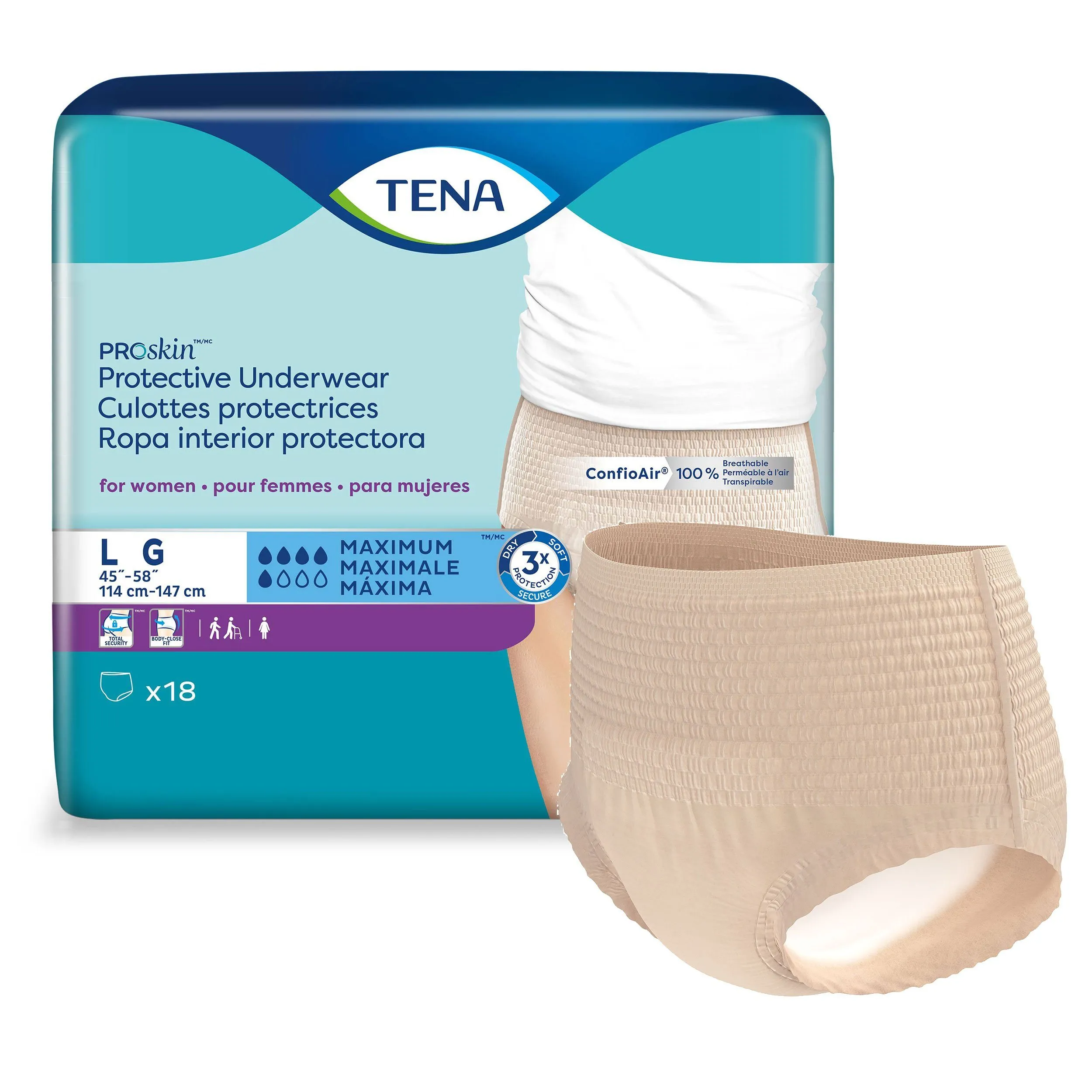 TENA Proskin Maximum Absorbency Underwear for Women