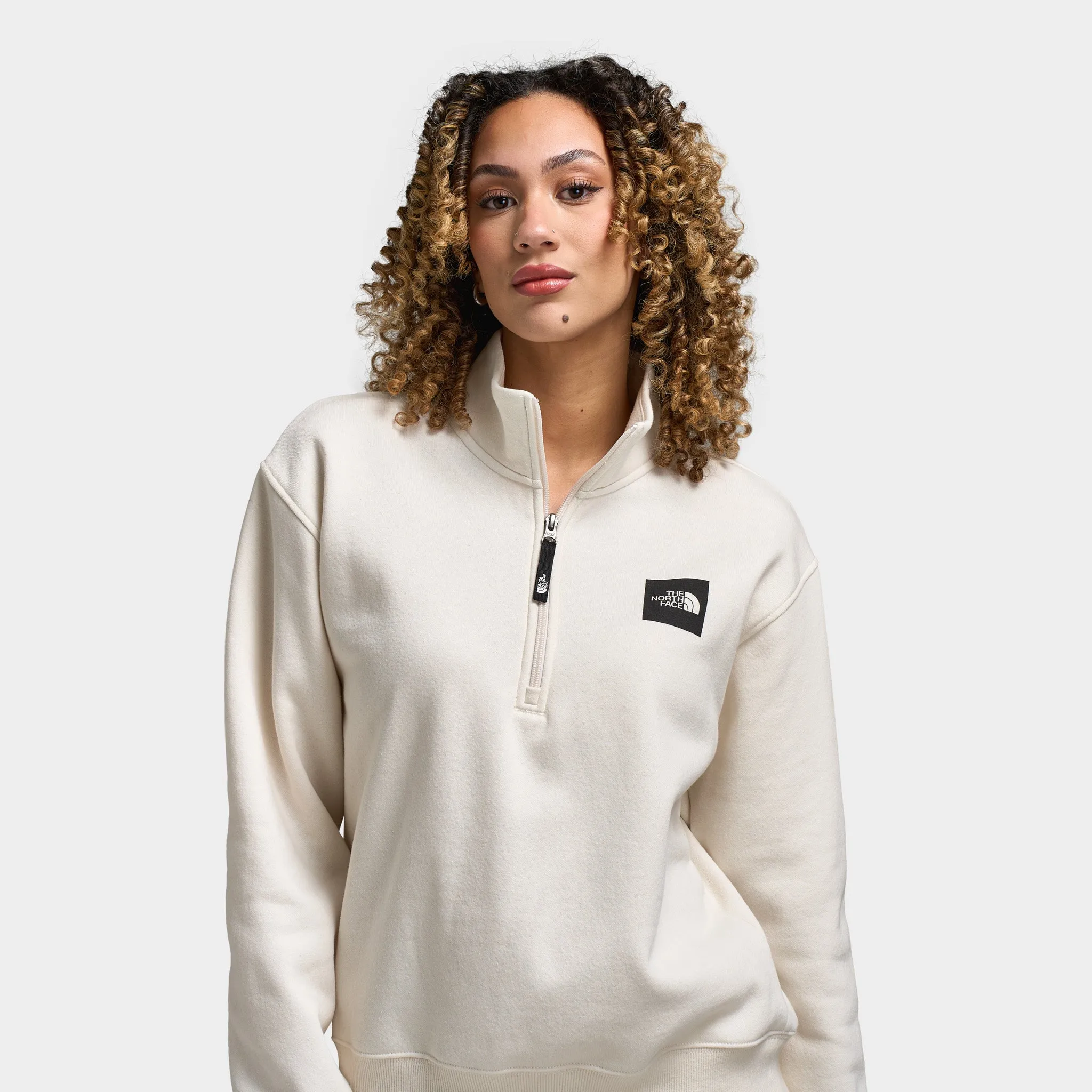 The North Face Women's Box Half Dome Quarter Zip / White