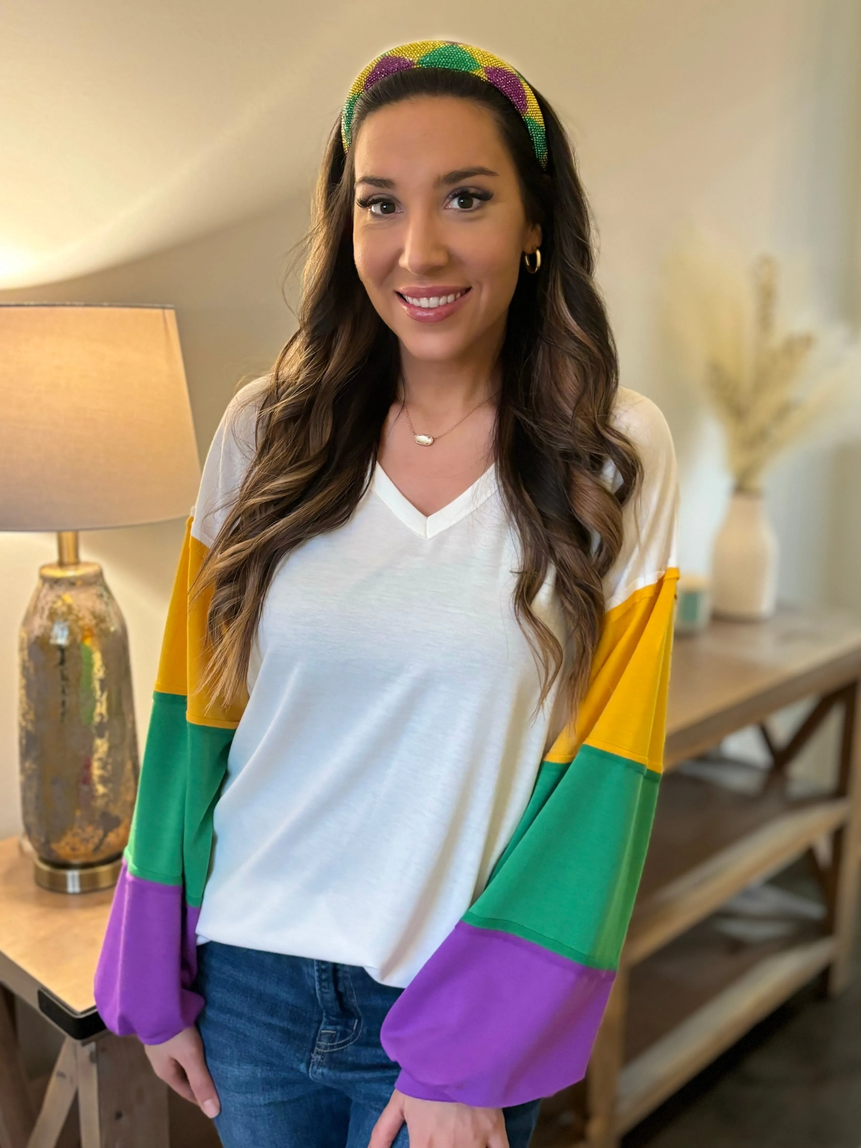 Throw Me Something Mardi Gras Top